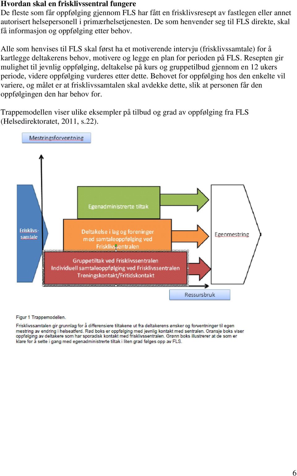 Alle som henvises til FLS skal først ha et motiverende intervju (frisklivssamtale) for å kartlegge deltakerens behov, motivere og legge en plan for perioden på FLS.