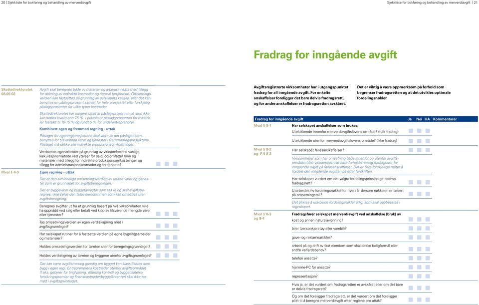 Omsetningsverdien kan fastsettes på grunnlag av selskapets kalkyle, eller det kan benyttes en påslagsprosent samlet for hele prosjektet eller forskjellig påslagsprosenter for ulike typer kostnader.