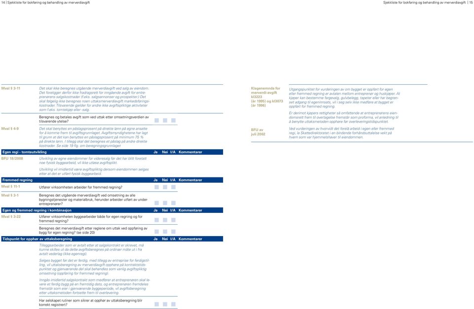 ) Det skal følgelig ikke beregnes noen uttaksmerverdiavgift markedsføringskostnader. Tilsvarende gjelder for andre ikke avgiftspliktige aktiviteter som f.eks. tomtekjøp eller -salg.