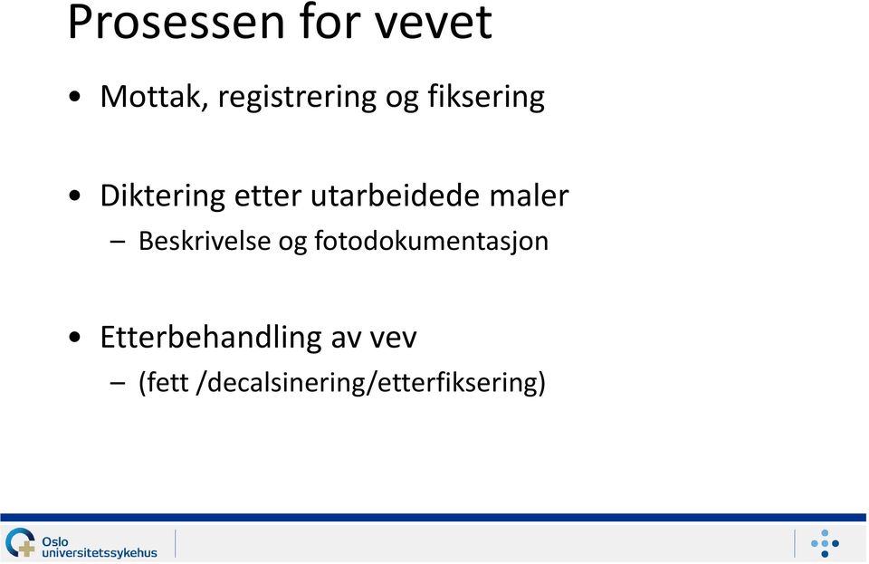 Beskrivelse og fotodokumentasjon