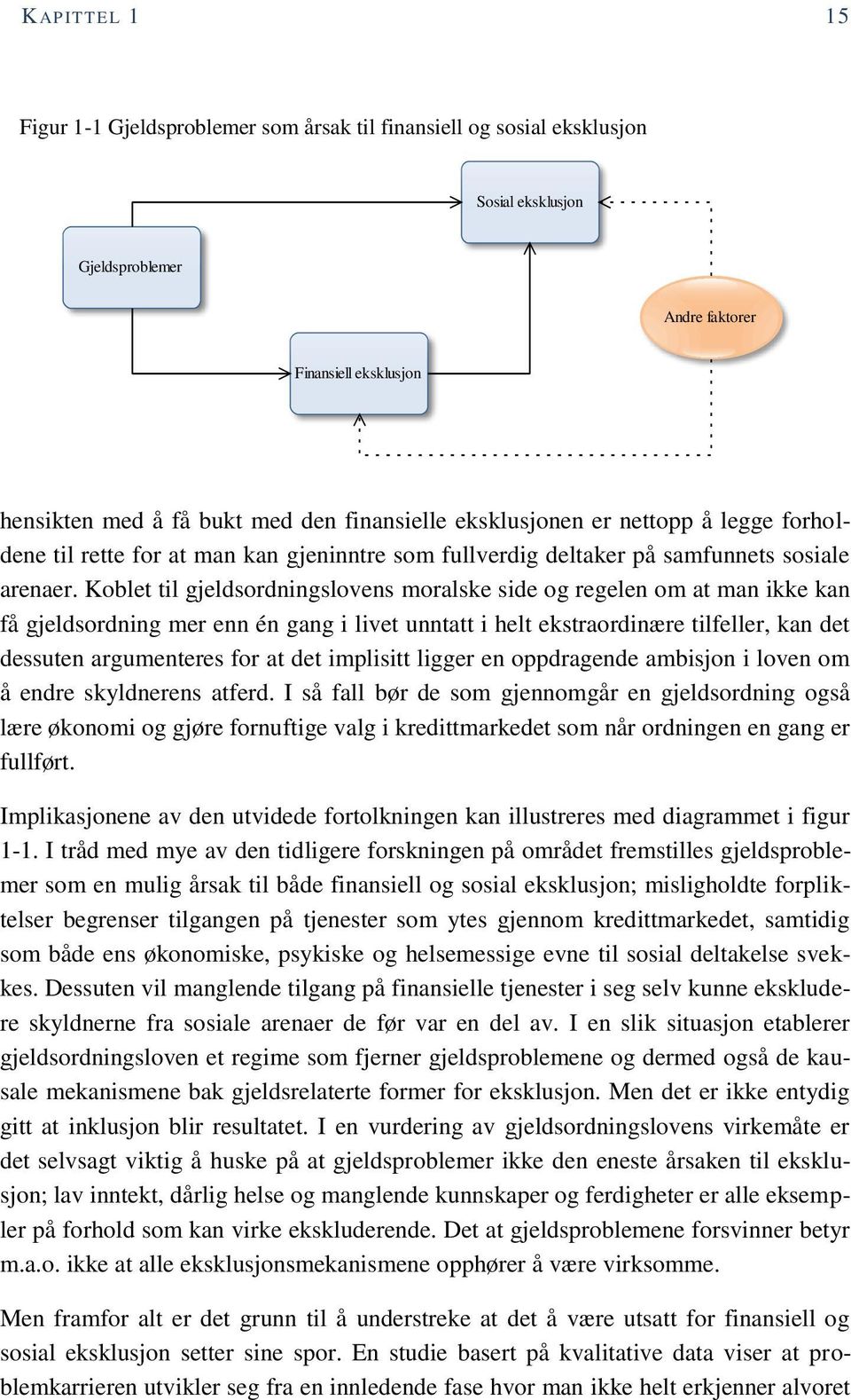 Koblet til gjeldsordningslovens moralske side og regelen om at man ikke kan få gjeldsordning mer enn én gang i livet unntatt i helt ekstraordinære tilfeller, kan det dessuten argumenteres for at det