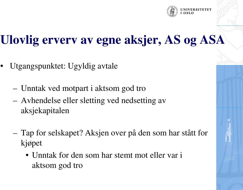 nedsetting av aksjekapitalen Tap for selskapet?