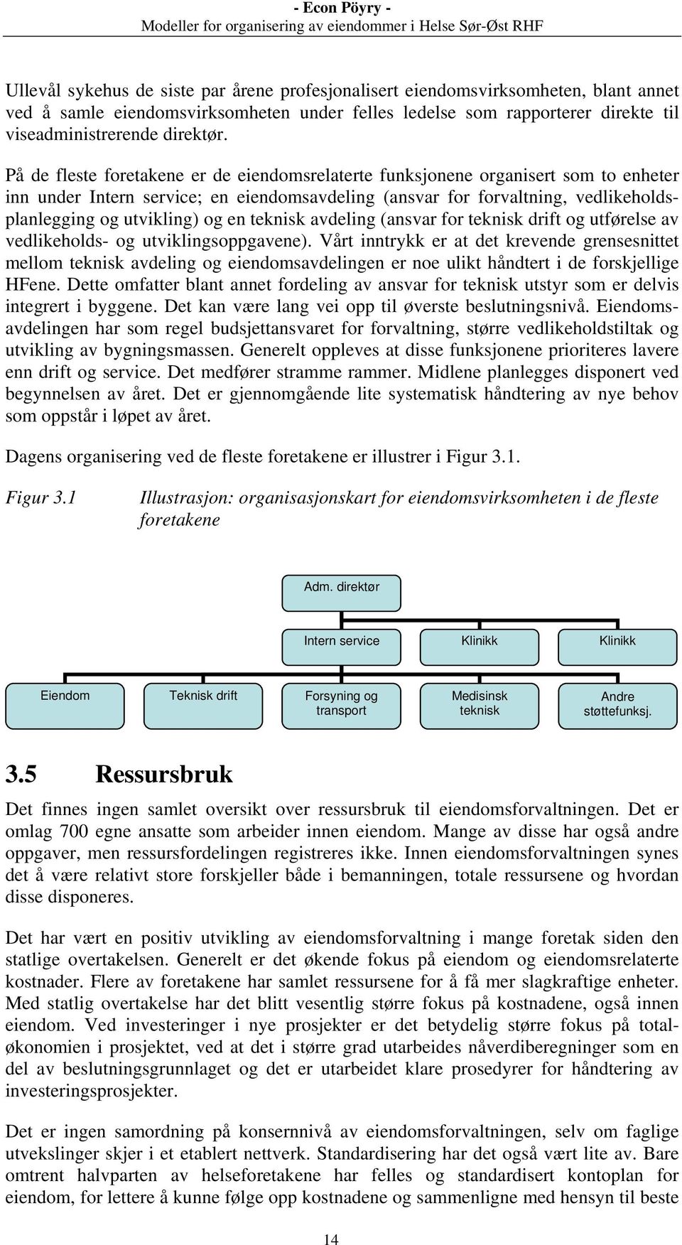 en teknisk avdeling (ansvar for teknisk drift og utførelse av vedlikeholds- og utviklingsoppgavene).