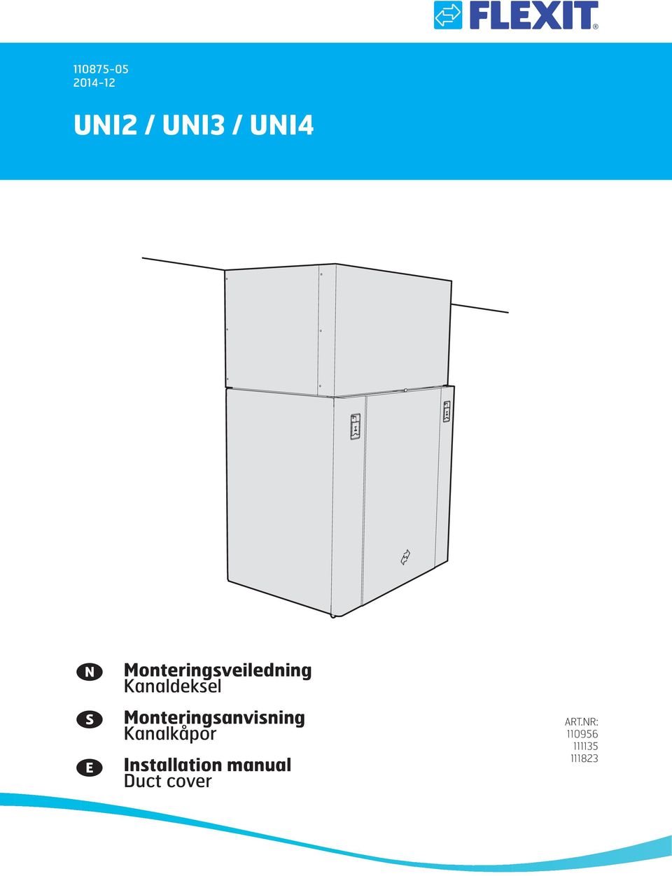 Monteringsanvisning Kanalkåpor