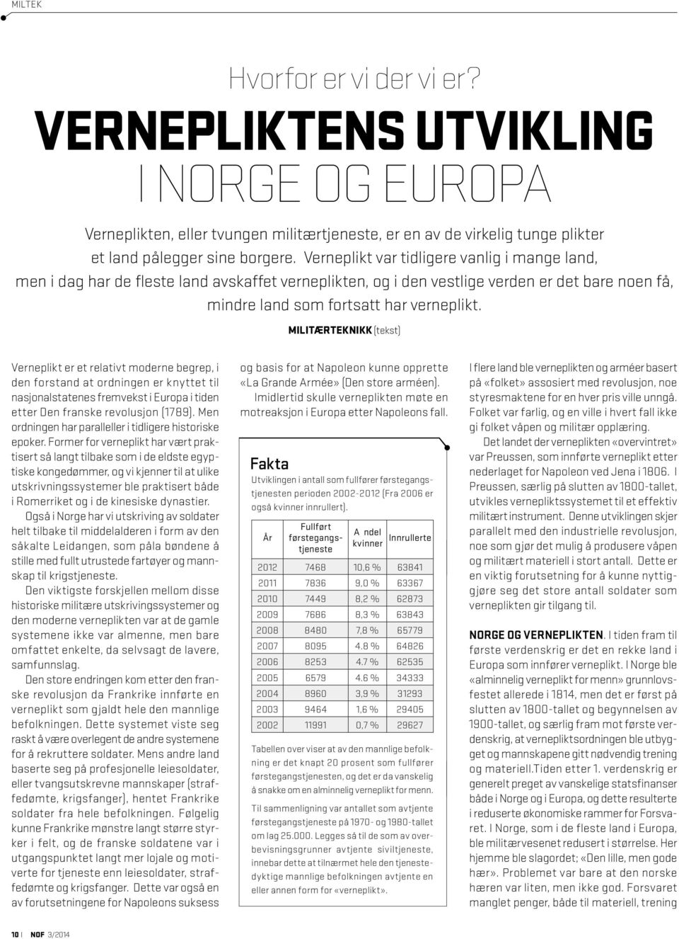 MilitærTeknikk (tekst) Verneplikt er et relativt moderne begrep, i den forstand at ordningen er knyttet til nasjonalstatenes fremvekst i Europa i tiden etter Den franske revolusjon (1789).