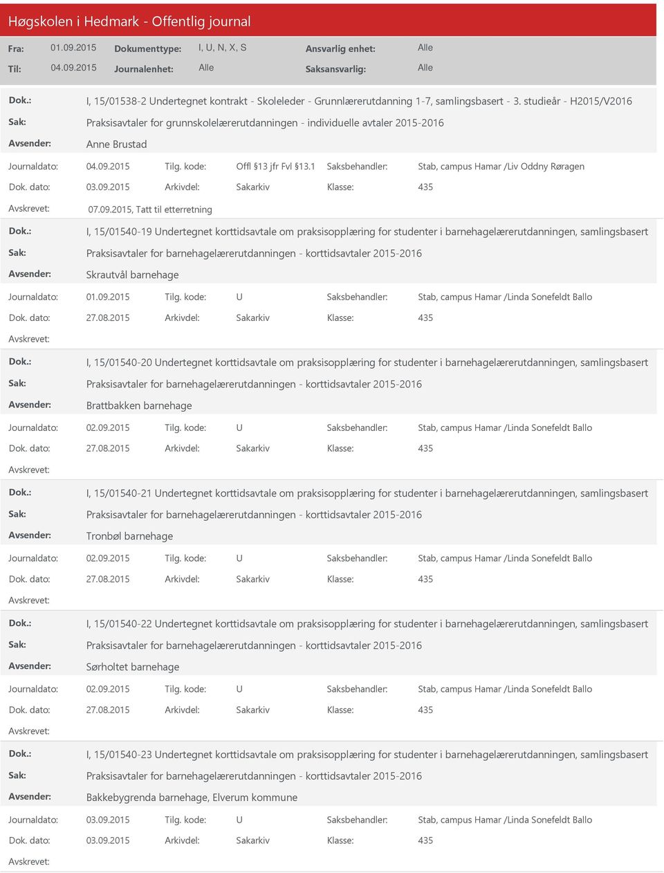 2015 Arkivdel: Sakarkiv 435 07.09.