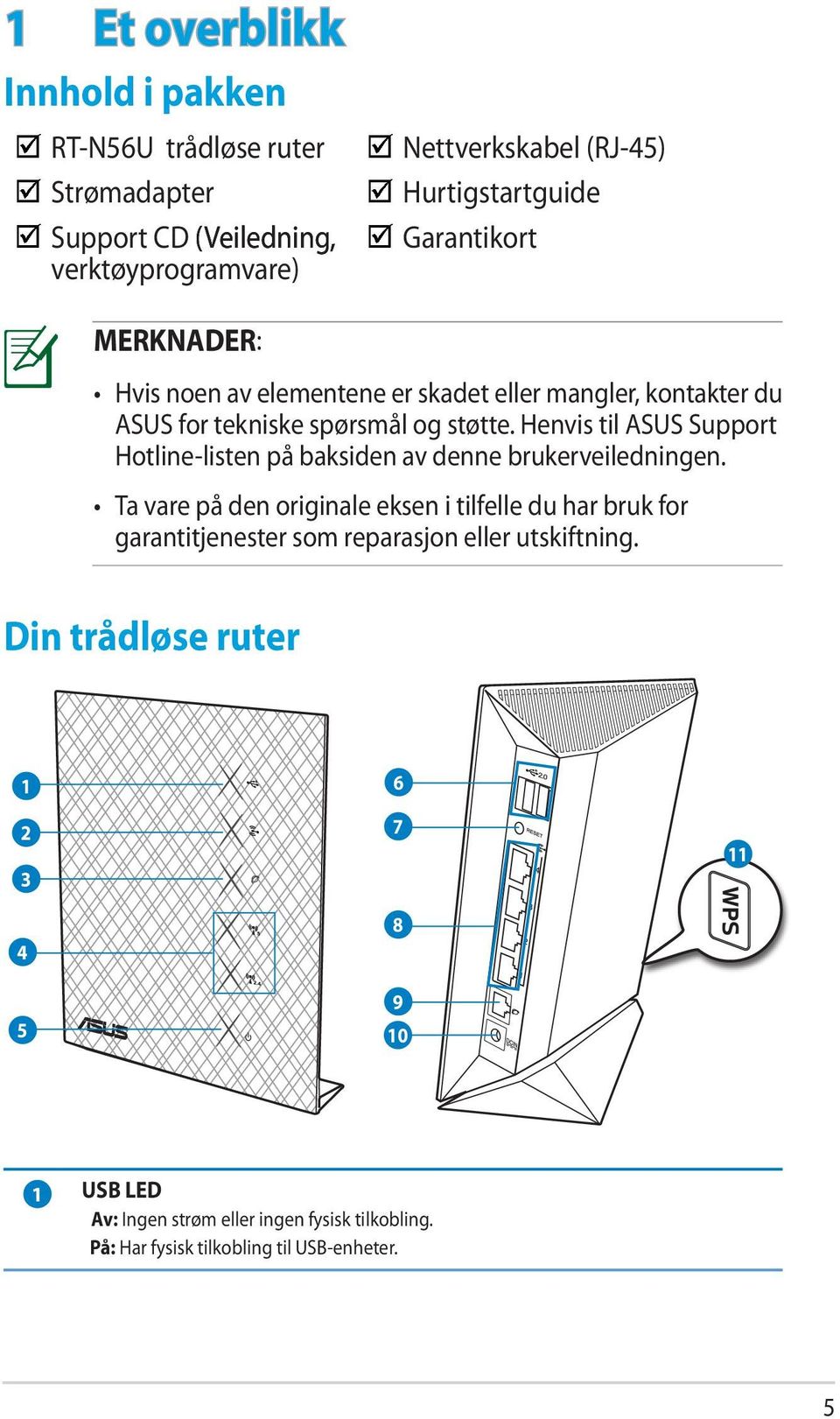 Henvis til ASUS Support Hotline-listen på baksiden av denne brukerveiledningen.