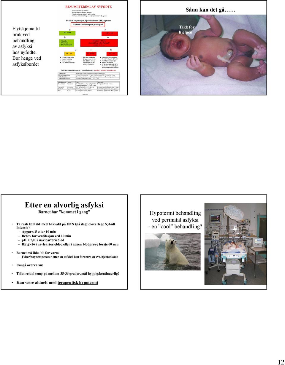 Apgar 5 etter 10 min Behov for ventilasjon ved 10 min ph < 7,00 i navlearterieblod BE -16 i navlearterieblod eller i annen blodprøve første 60 min Hypotermi behandling