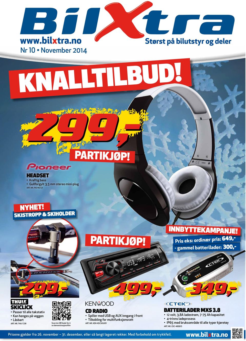 HU-7291 CD RADIO Spiller med USB og AUX inngang i front ilkobling for multifunksjonsratt Scan inn QR-kode for å se demonstrasjonsfilm 649,Pris eks: ordinær pris: - gammel batterilader: 300,-