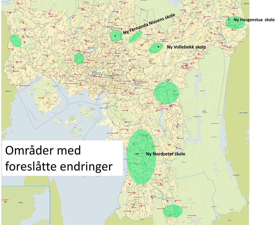 Områder med foreslåtte