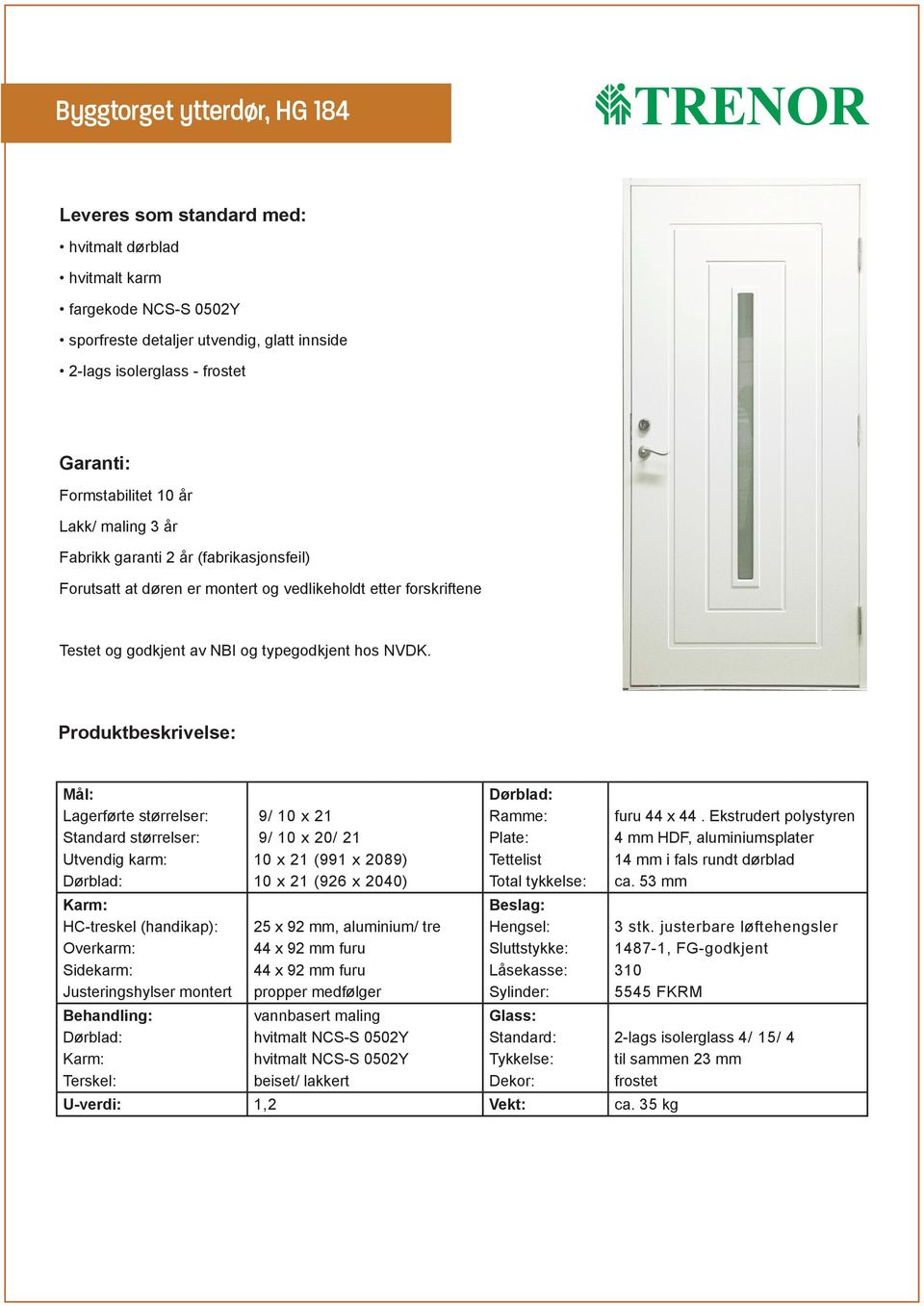 innside 2-lags isolerglass -