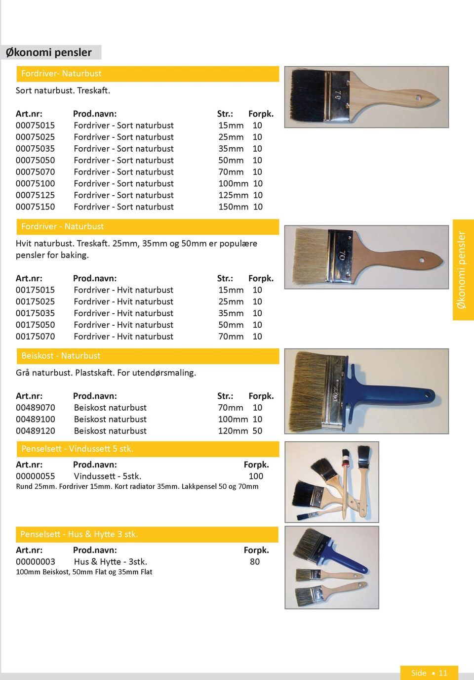 Sort naturbust 70mm 10 00075100 Fordriver - Sort naturbust 100mm 10 00075125 Fordriver - Sort naturbust 125mm 10 00075150 Fordriver - Sort naturbust 150mm 10 Fordriver - Naturbust Hvit naturbust.