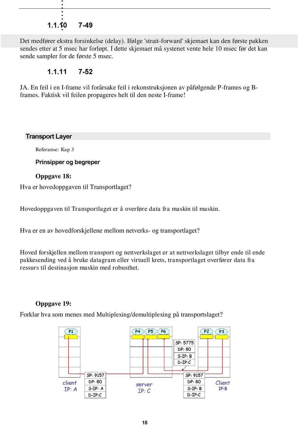 Transport Layer Referanse: Kap 3 Prinsipper og begreper Oppgave 18: Hva er hovedoppgaven til Transportlaget?