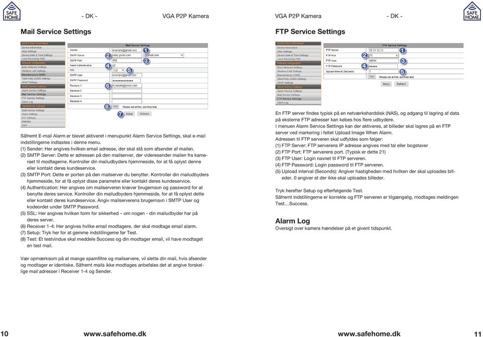 Kontroller din mailudbyders hjemmeside, for at få oplyst denne eller kontakt deres kundeservice. (3) SMTP Port: Dette er porten på den mailserver du benytter.