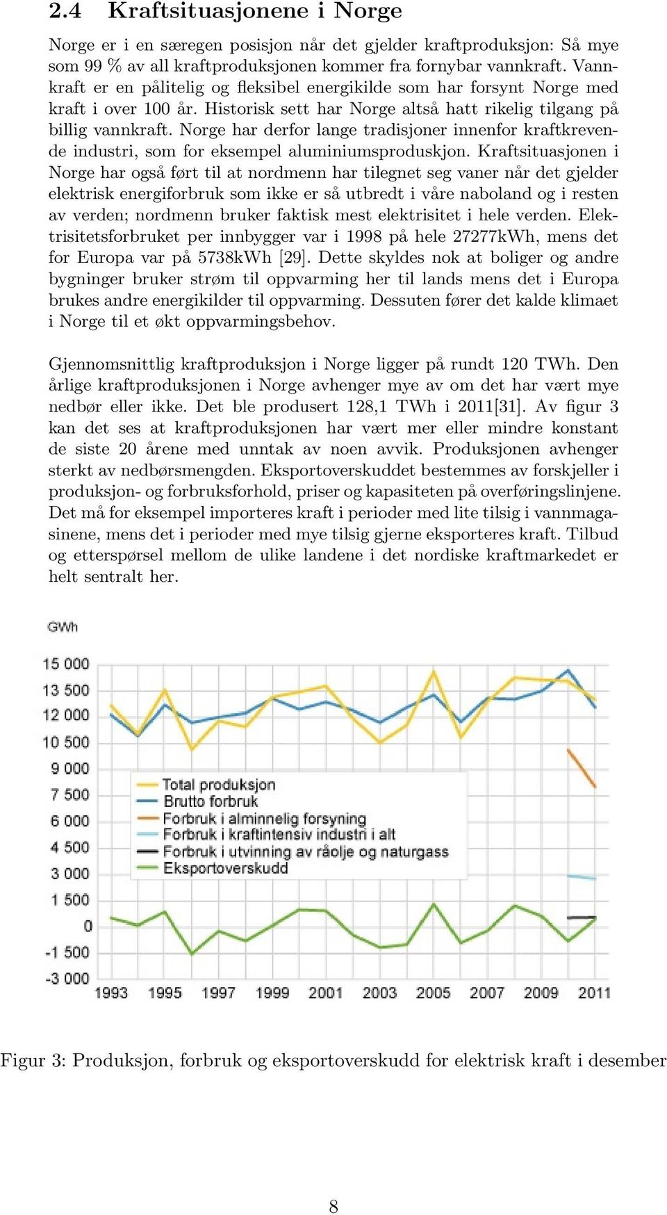 Norge har derfor lange tradisjoner innenfor kraftkrevende industri, som for eksempel aluminiumsproduskjon.