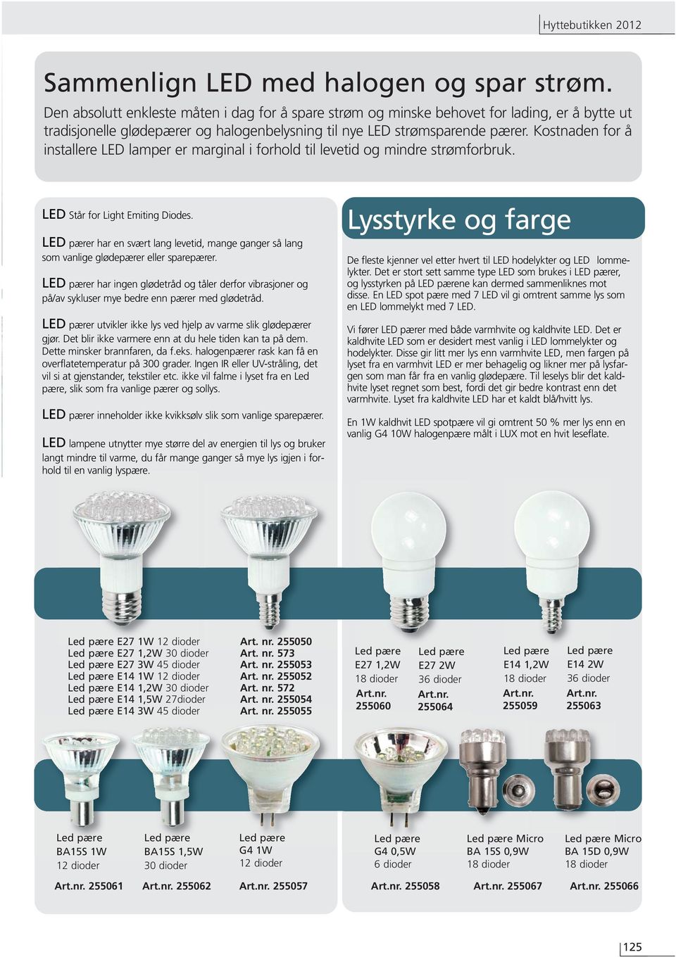 Kostnaden for å installere LED lamper er marginal i forhold til levetid og mindre strømforbruk. LED Står for Light Emiting Diodes.