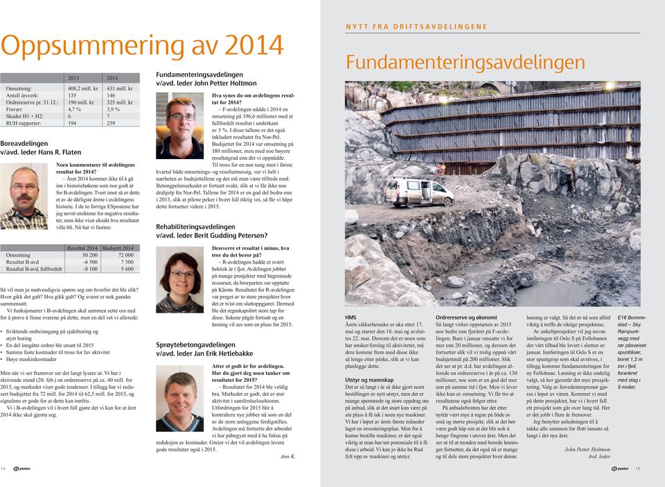 Året 2014 kommer ikke til å gå inn i historiebøkene som noe godt år for B-avdelingen. Tvert imot så er dette et av de dårligste årene i avdelingens historie.