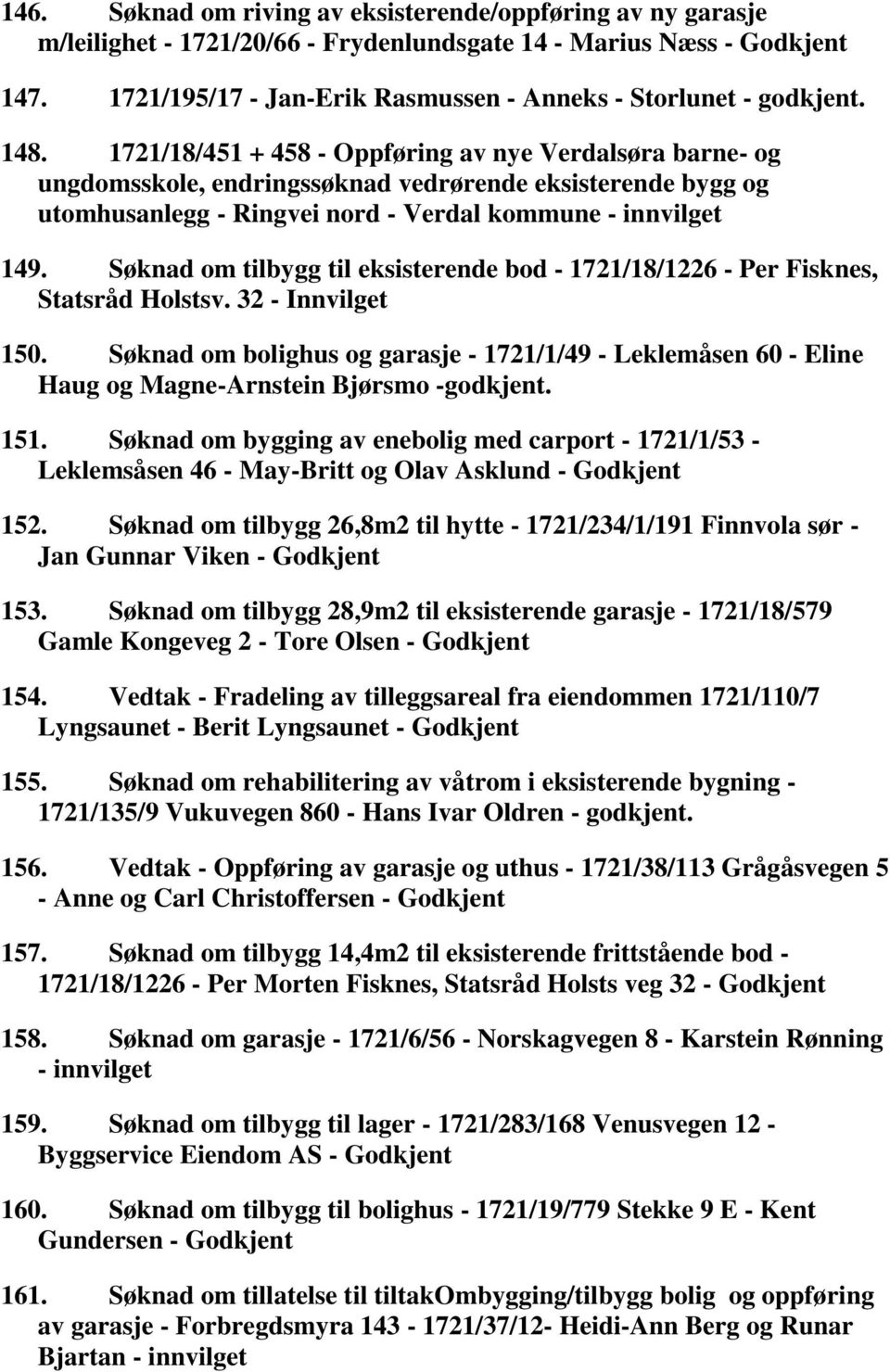 Søknad om tilbygg til eksisterende bod - 1721/18/1226 - Per Fisknes, Statsråd Holstsv. 32 - Innvilget 150.