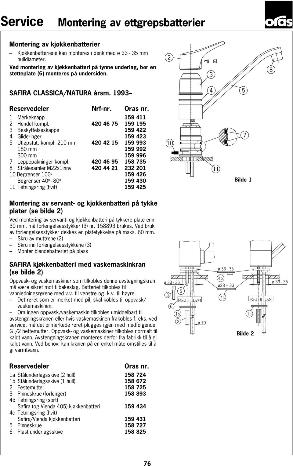 40 46 75 59 95 Beskyttelseskappe 59 4 4 Glideringer 59 4 5 Utløpstut, kompl. 0 mm 40 4 5 59 99 80 mm 59 99 00 mm 59 996 7 Leppepakninger kompl. 40 46 95 58 75 8 Strålesamler Mxinnv.