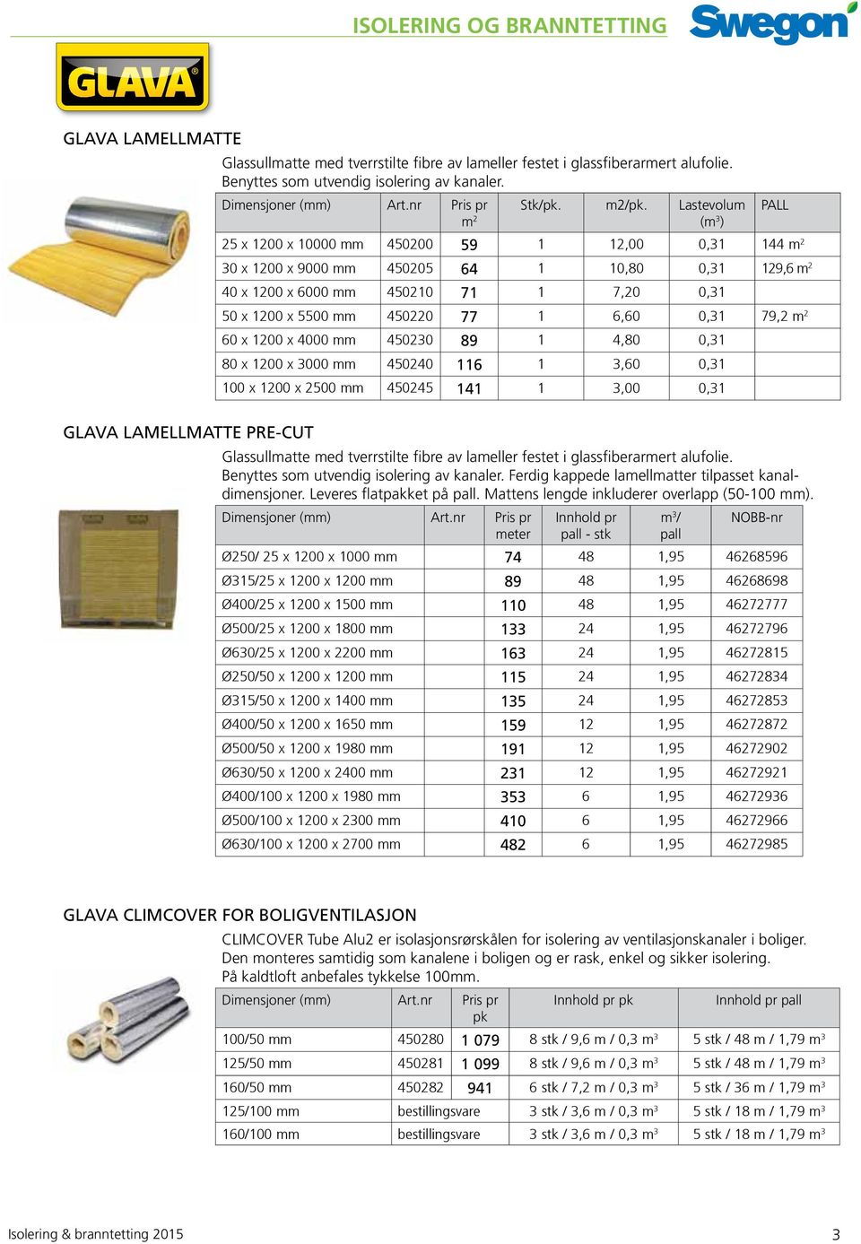 nr Pris pr PALL m 2 (m 3 ) 25 x 1200 x 10000 mm 450200 59 1 12,00 0,31 144 m 2 30 x 1200 x 9000 mm 450205 64 1 10,80 0,31 129,6 m 2 40 x 1200 x 6000 mm 450210 71 1 7,20 0,31 50 x 1200 x 5500 mm