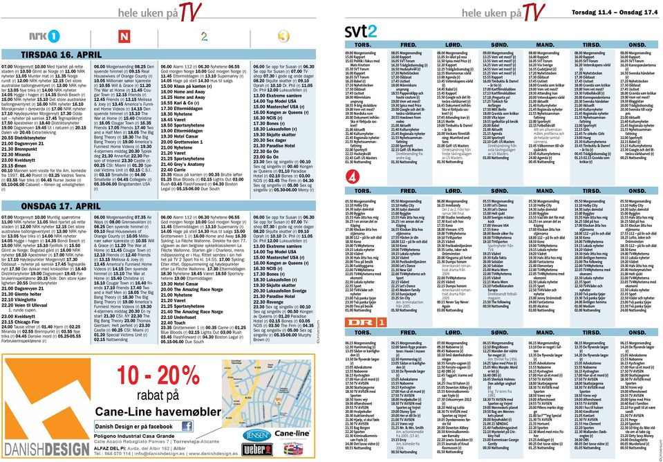 00 NRK nyheter 16.10 Morskjensler i dyreverda 17.00 NRK nyheter 17.10 Høydepunkter Morgennytt 17.30 Oddasat nyheter på samisk 17.45 Tegnspråknytt 17.50 Apestreker 18.40 Distriktsnyheter 19.