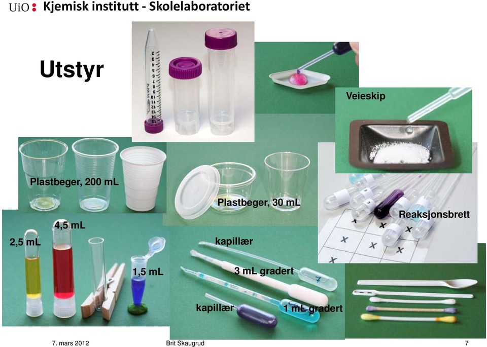 Reaksjonsbrett 1,5 ml 3 ml gradert