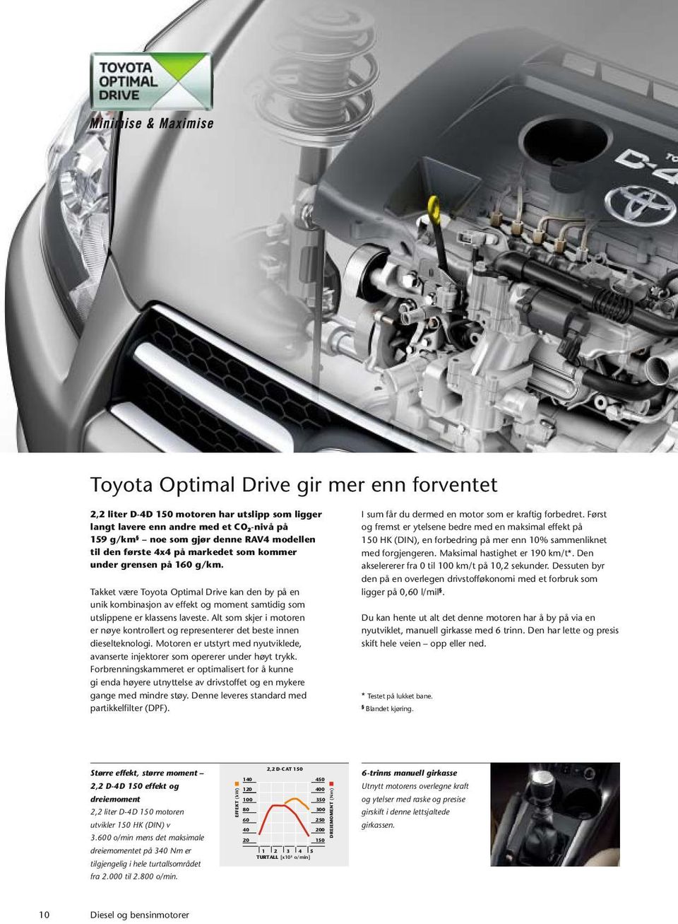 Alt som skjer i motoren er nøye kontrollert og representerer det beste innen dieselteknologi. Motoren er utstyrt med nyutviklede, avanserte injektorer som opererer under høyt trykk.