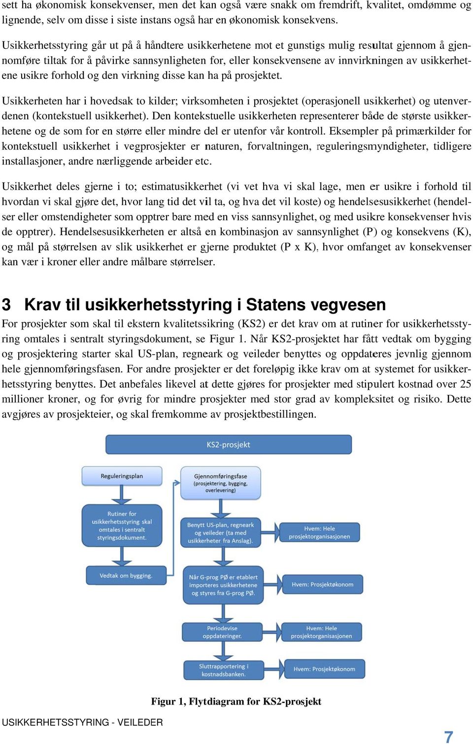 usikkerhet- ene usikre forhold og den virkning disse kan ha på prosjektet.