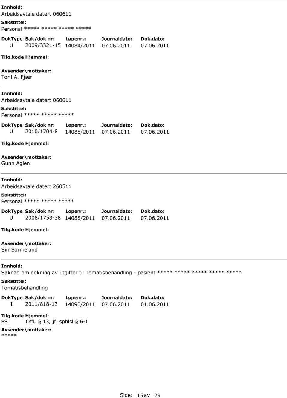 260511 2008/1758-38 14088/2011 Siri Sørmeland Søknad om dekning av utgifter til