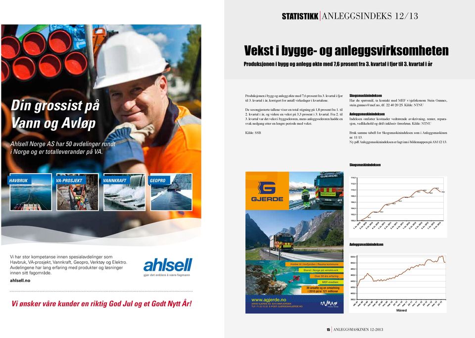 kvartal i år, korrigert for antall virkedager i kvartalene. De sesongjusterte tallene viser en total stigning på 1,8 prosent fra 1. til 2. kvartal i år, og videre en vekst på 3,3 prosent i 3. kvartal. Fra 2.