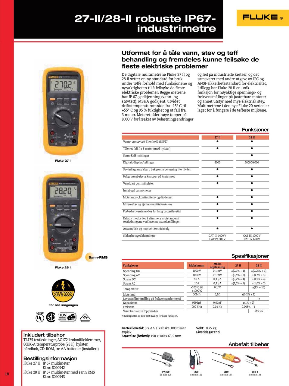 Begge metrene har IP 67-godkjenning (vann- og støvtett), MSHA godkjent, utvidet driftstemperaturområde fra -15 C til +55 C og 95 % fuktighet og et fall fra 3 meter.