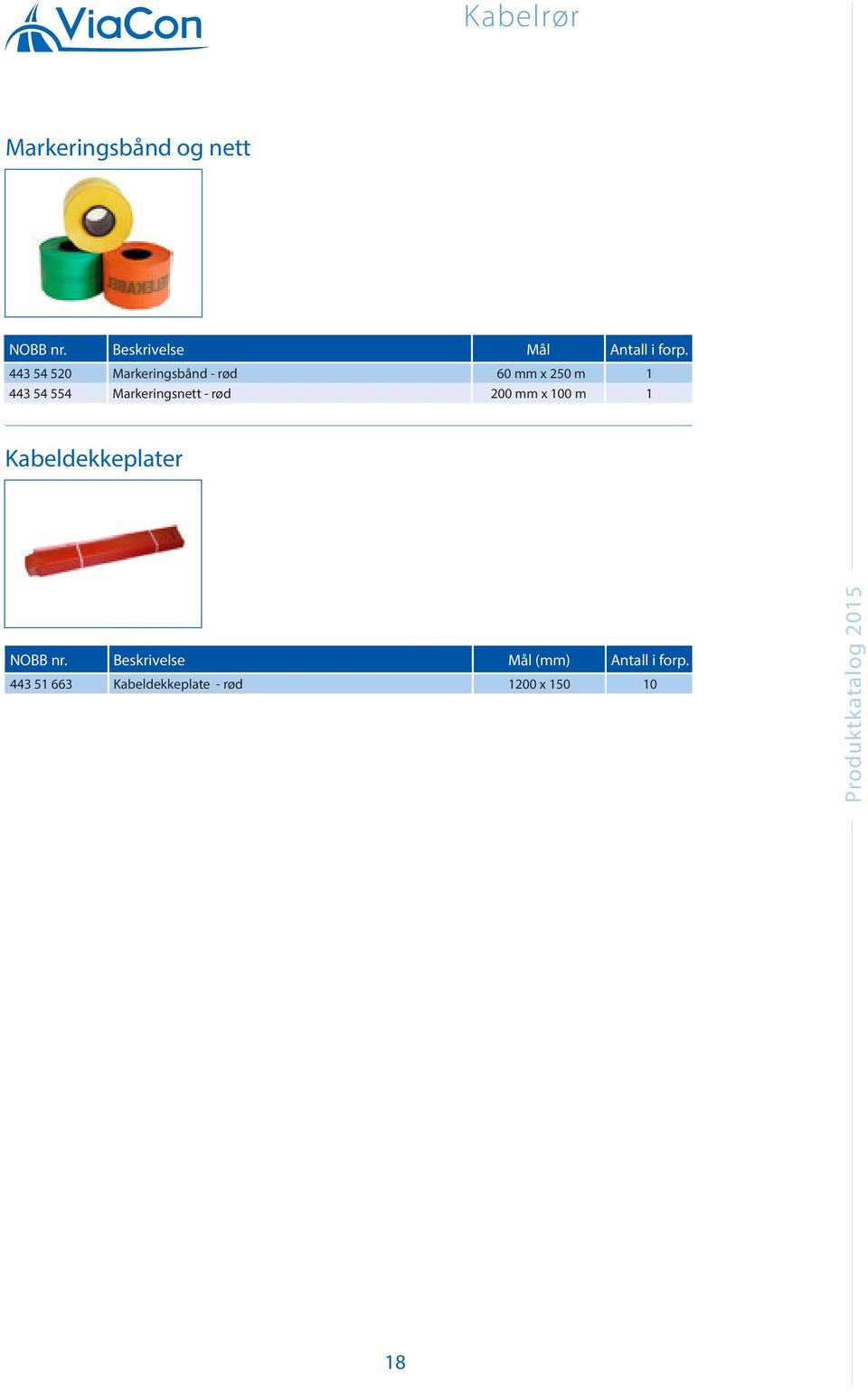 443 54 520 Markeringsbånd - rød 60 mm x 250 m 1 4,50 443 54 554