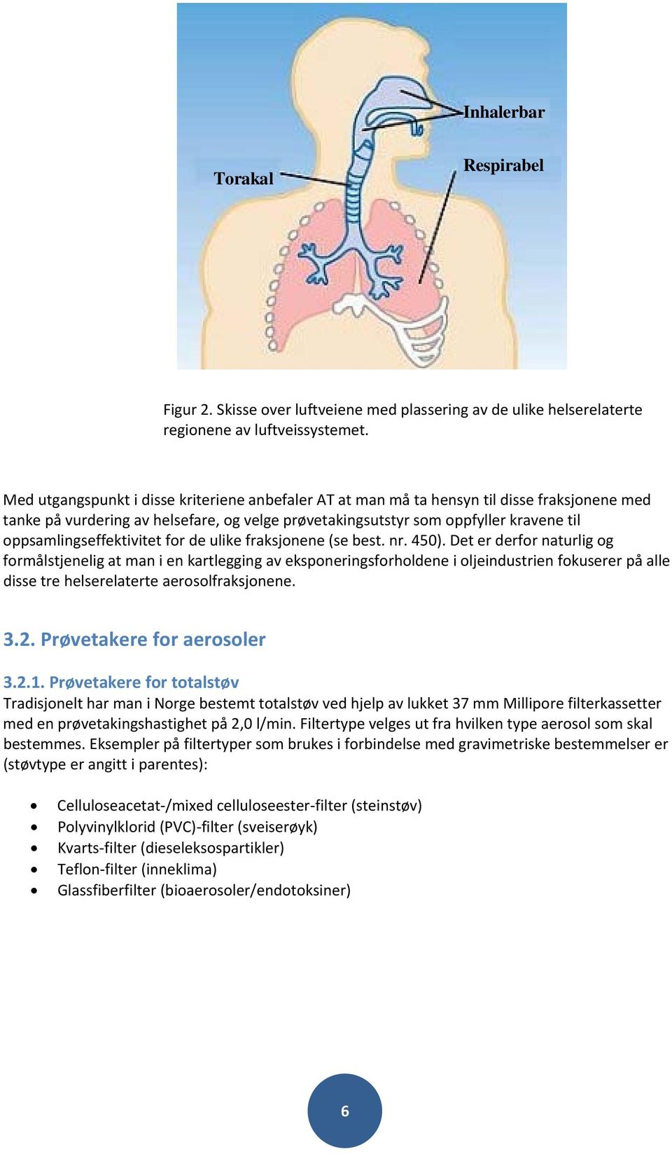 oppsamlingseffektivitet for de ulike fraksjonene (se best. nr. 450).