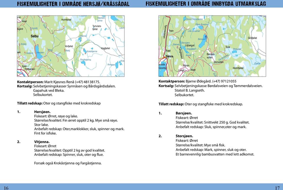 t Vorfjellet Borseth Blektj. Myråsen Kallarstj. Hersjøen St.