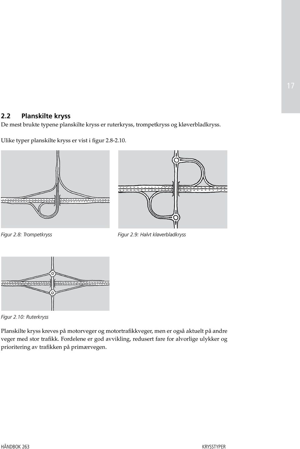 10: Ruterkryss Planskilte kryss kreves på motorveger og motortrafikkveger, men er også aktuelt på andre veger med stor