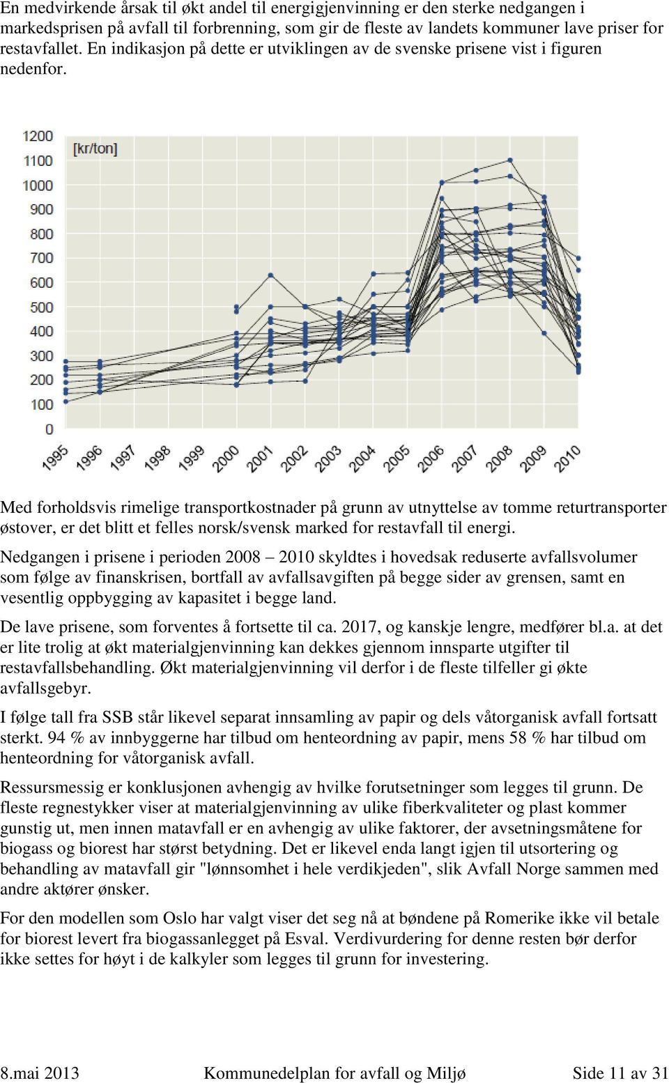 Med forholdsvis rimelige transportkostnader på grunn av utnyttelse av tomme returtransporter østover, er det blitt et felles norsk/svensk marked for restavfall til energi.