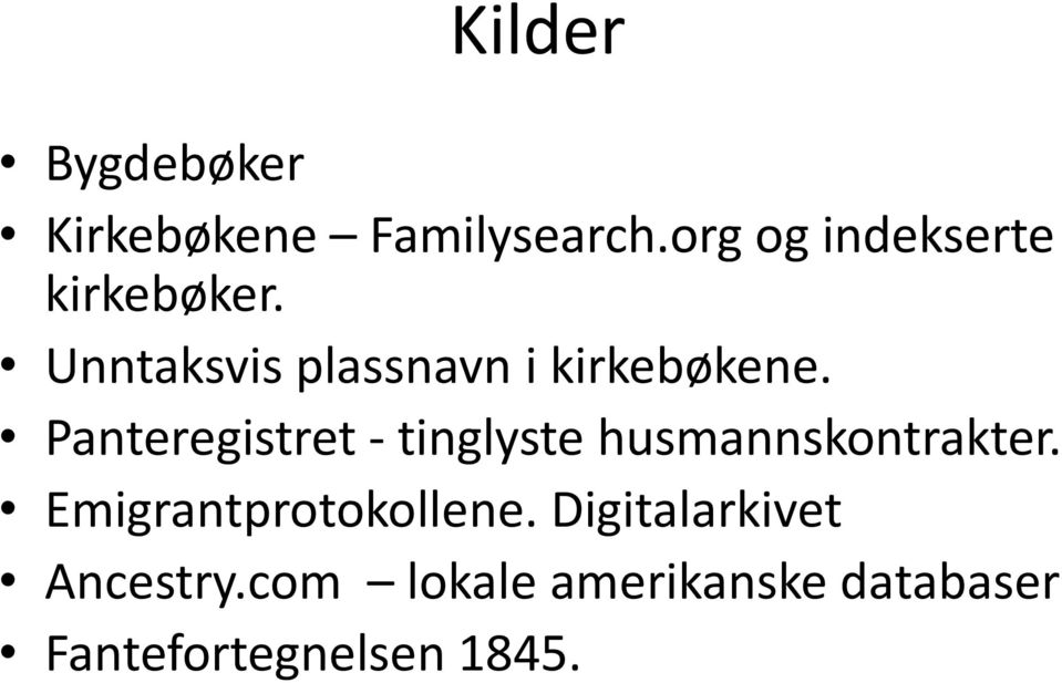 Panteregistret - tinglyste husmannskontrakter.