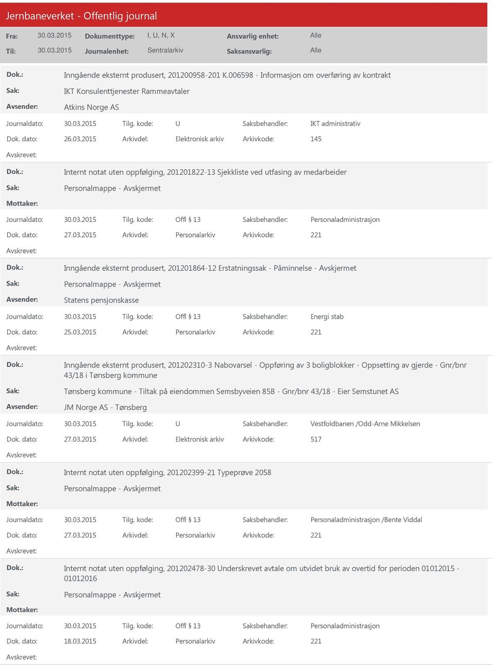 2015 Personalarkiv 221 Inngående eksternt produsert, 201201864-12 Erstatningssak - Påminnelse - Personalmappe - Statens pensjonskasse Energi stab 25.03.