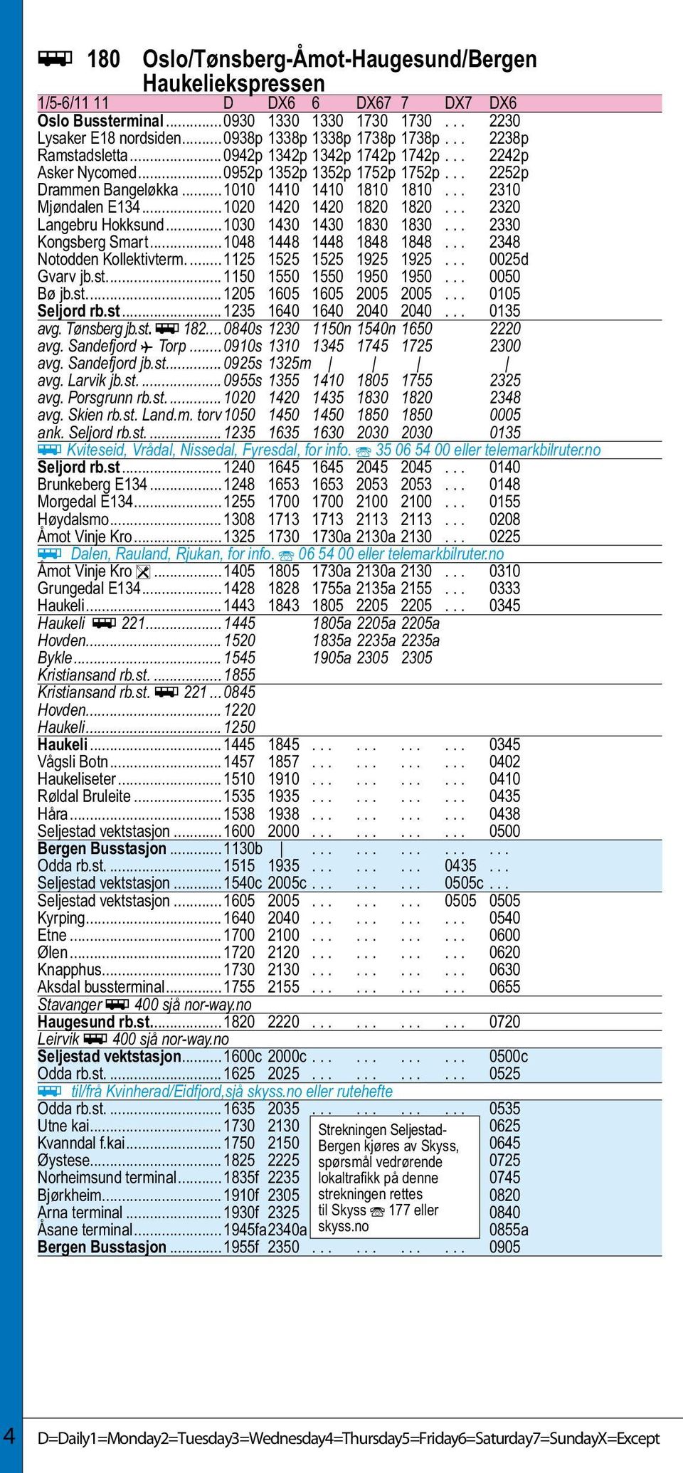 ..1020 1420 1420 1820 1820... 2320 Langebru Hokksund...1030 1430 1430 1830 1830... 2330 Kongsberg Smart...1048 1448 1448 1848 1848... 2348 Notodden Kollektivterm...1125 1525 1525 1925 1925.