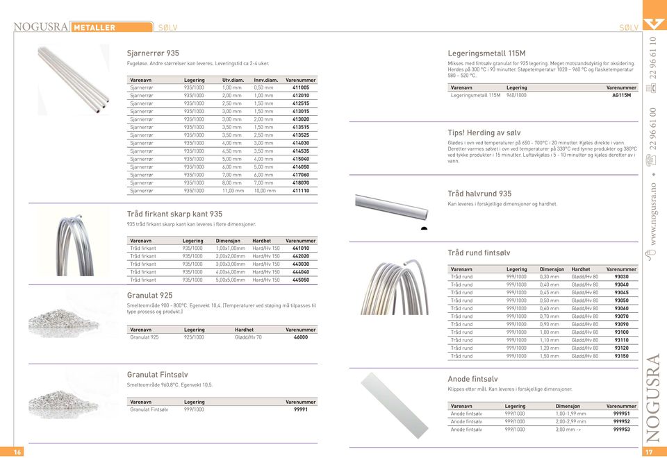 Sjarnerrør 935/1000 1,00 mm 0,50 mm 411005 Sjarnerrør 935/1000 2,00 mm 1,00 mm 412010 Sjarnerrør 935/1000 2,50 mm 1,50 mm 412515 Sjarnerrør 935/1000 3,00 mm 1,50 mm 413015 Sjarnerrør 935/1000 3,00 mm