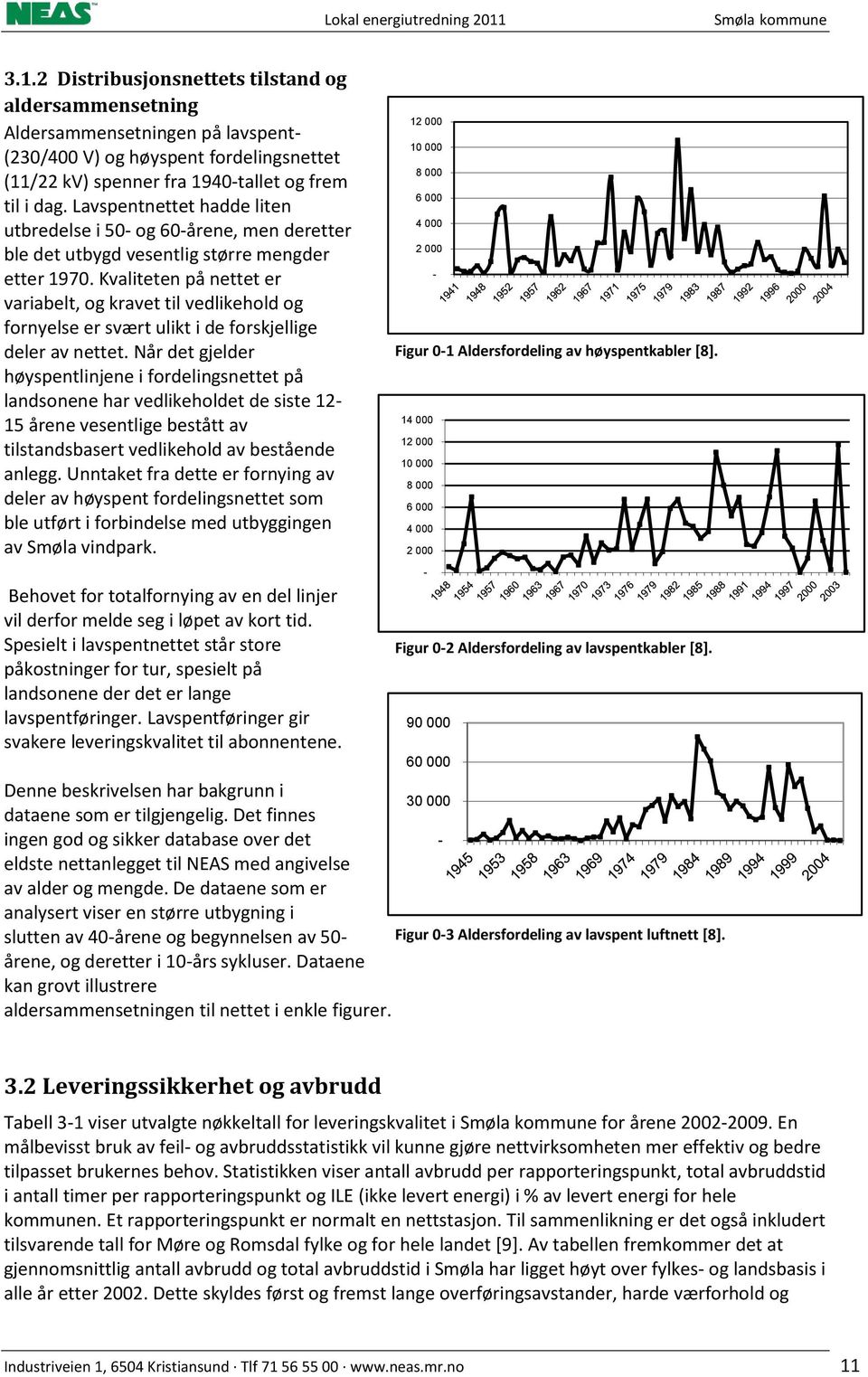 Kvaliteten på nettet er variabelt, og kravet til vedlikehold og fornyelse er svært ulikt i de forskjellige deler av nettet.