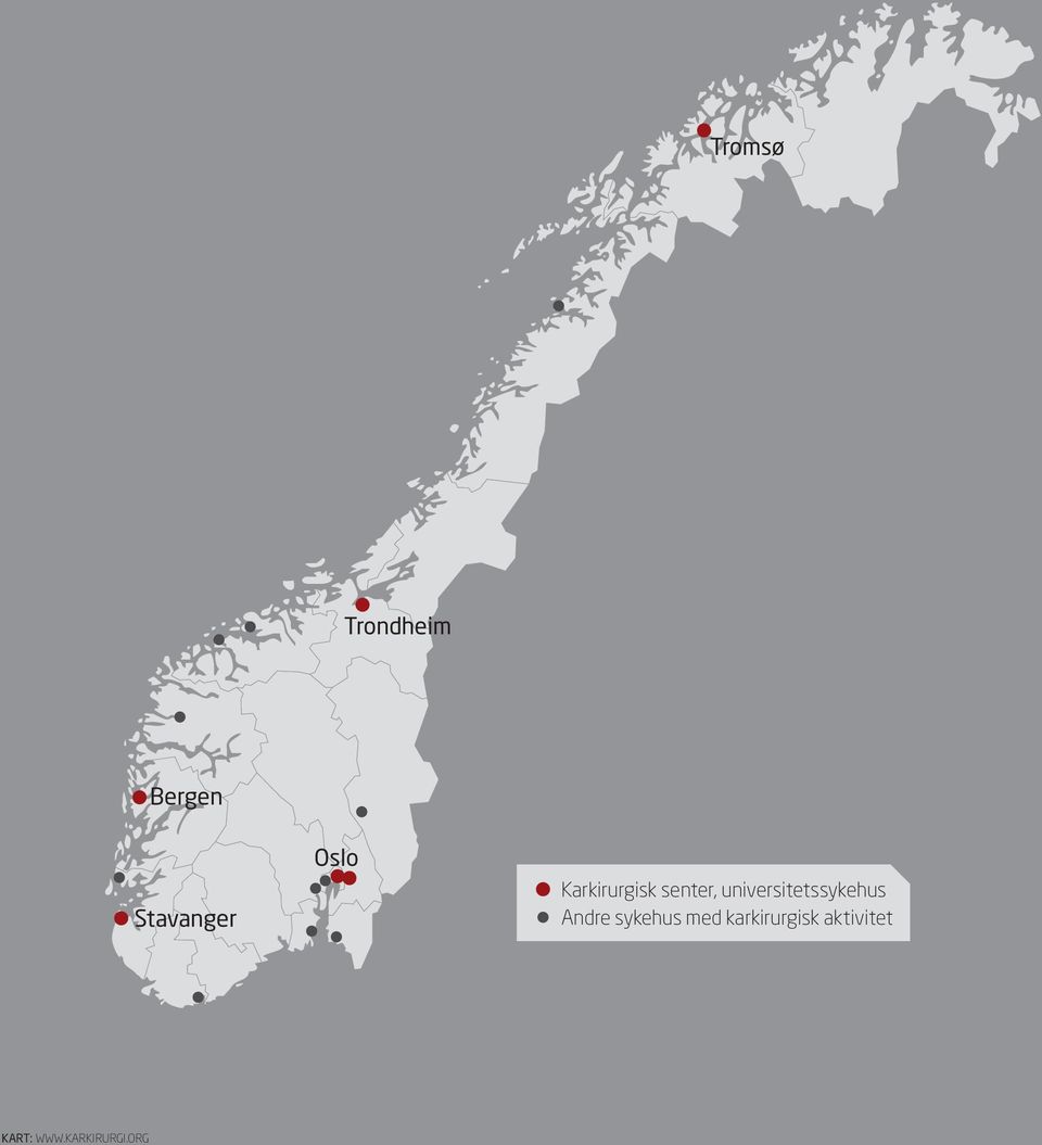 sykehus med karkirurgisk aktivitet 8 NKKF