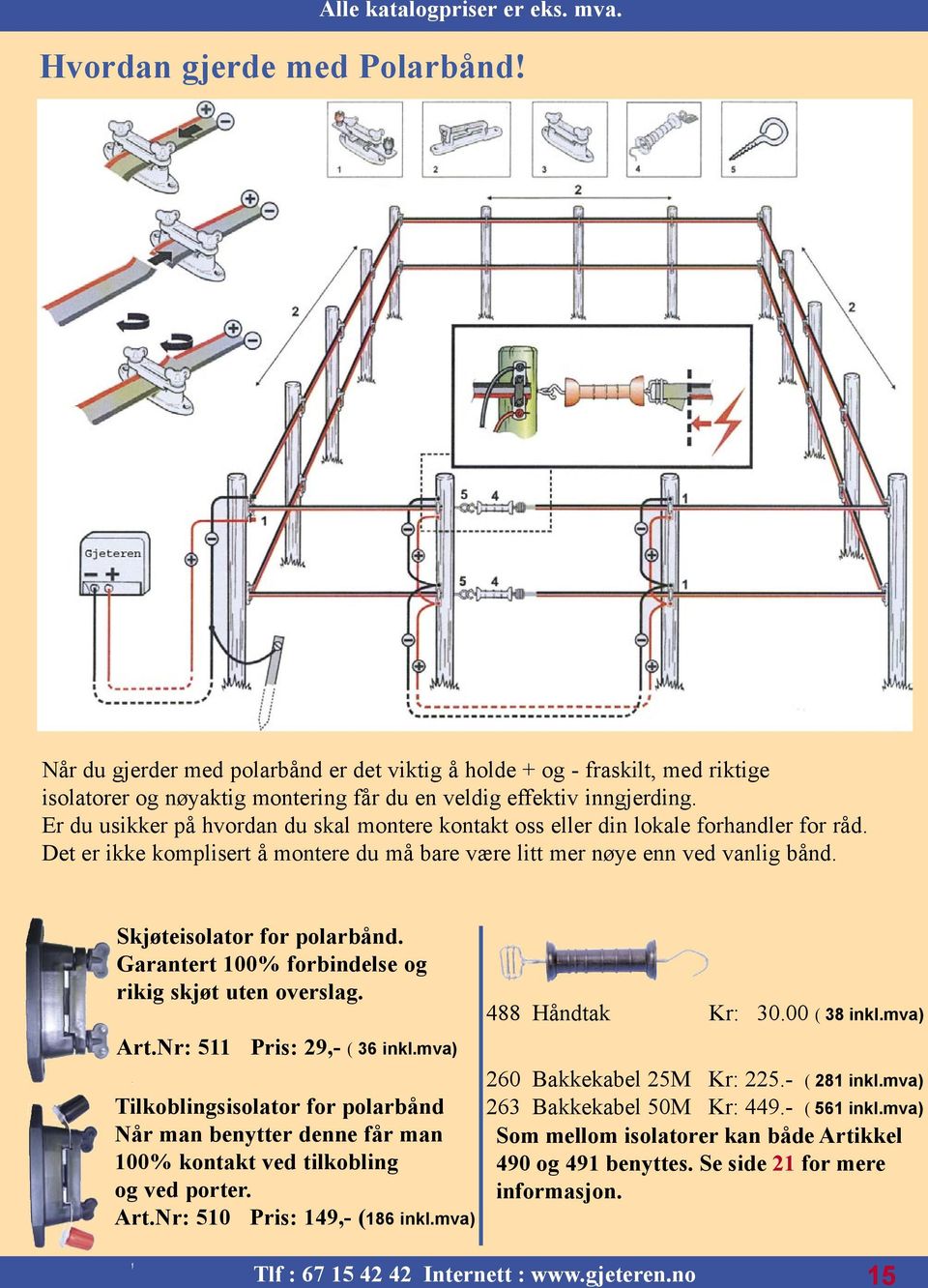 Skjøteisolator for polarbånd. Garantert 100% forbindelse og rikig skjøt uten overslag. Art.Nr: 511 Pris: 29,- ( 36 inkl.