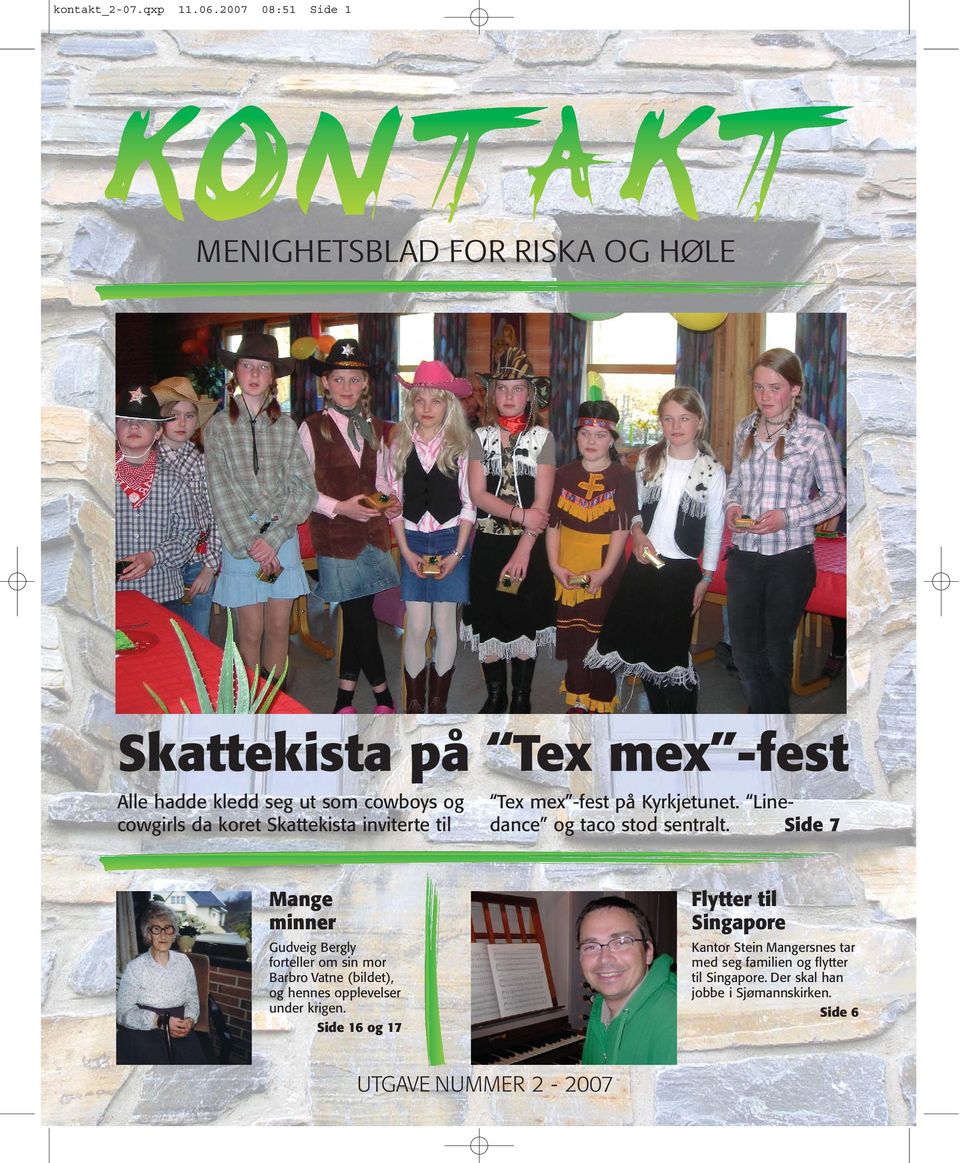 til Tex mex -fest på Kyrkjetunet. Linedance og taco stod sentralt.