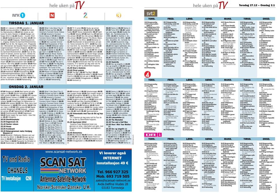 Før dagens renn. Programleder i Münstertal: Ida Nysæter Rasch med NRKs langrennsekspert Thomas Alsgaard. 15.15 Hoppuka. Nyttårshopprennet. 2. omgang. Direkte fra Garmisch-Partenkirchen. 15.50 Tour de Ski.