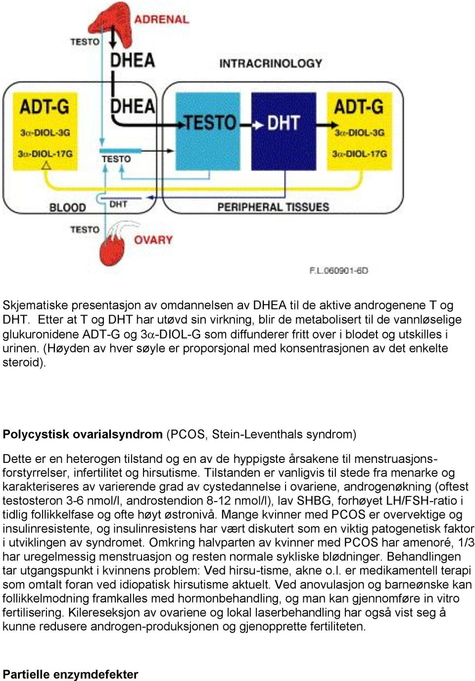 (Høyden av hver søyle er proporsjonal med konsentrasjonen av det enkelte steroid).