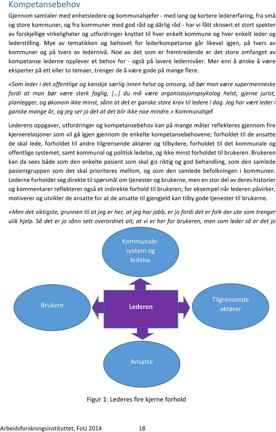 Mye av tematikken og behovet for lederkompetanse går likevel igjen, på tvers av kommuner og på tvers av ledernivå.