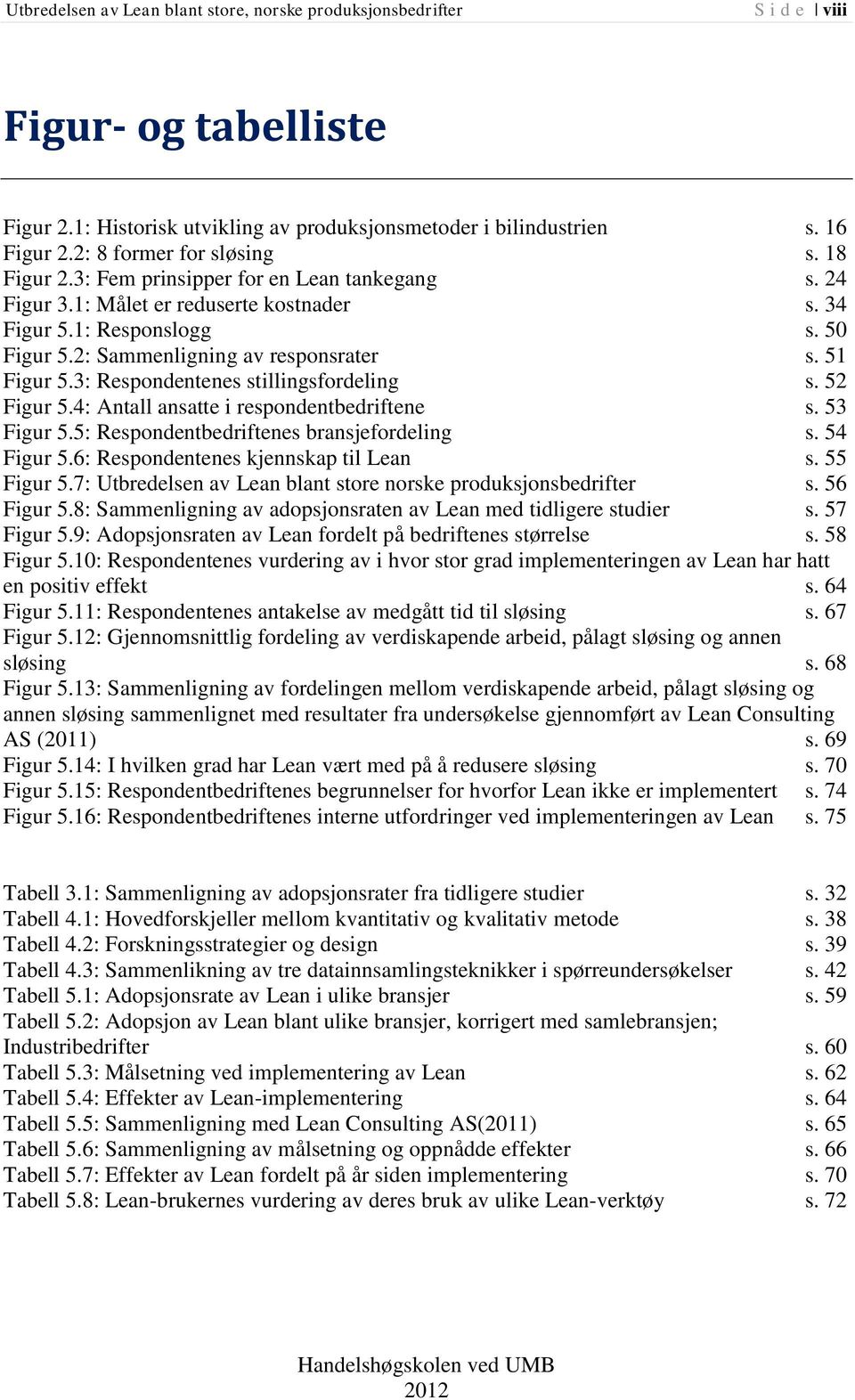 2: Sammenligning av responsrater s. 51 Figur 5.3: Respondentenes stillingsfordeling s. 52 Figur 5.4: Antall ansatte i respondentbedriftene s. 53 Figur 5.5: Respondentbedriftenes bransjefordeling s.