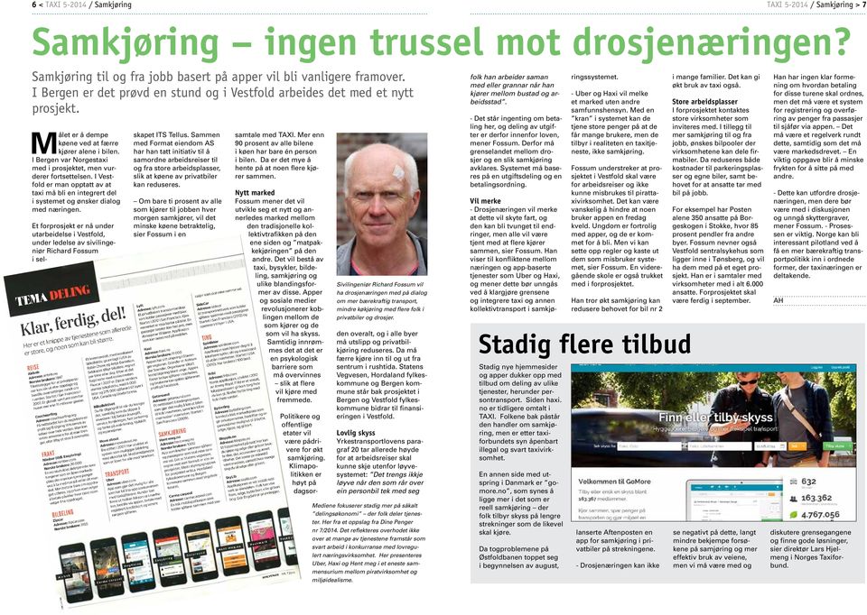 I Bergen var Norgestaxi med i prosjektet, men vurderer fortsettelsen. I Vestfold er man opptatt av at taxi må bli en integrert del i systemet og ønsker dialog med næringen.