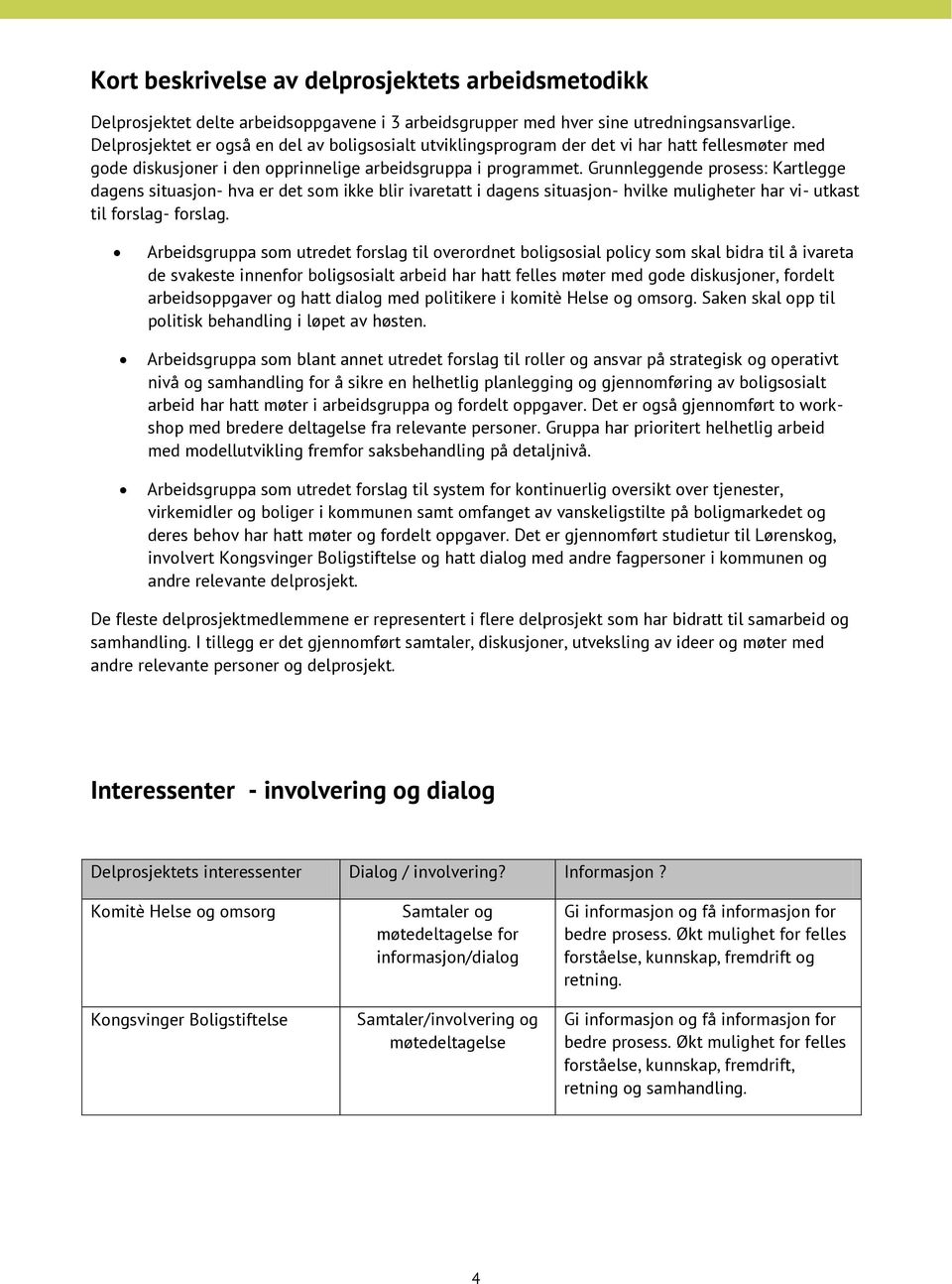 Grunnleggende prosess: Kartlegge dagens situasjon- hva er det som ikke blir ivaretatt i dagens situasjon- hvilke muligheter har vi- utkast til forslag- forslag.